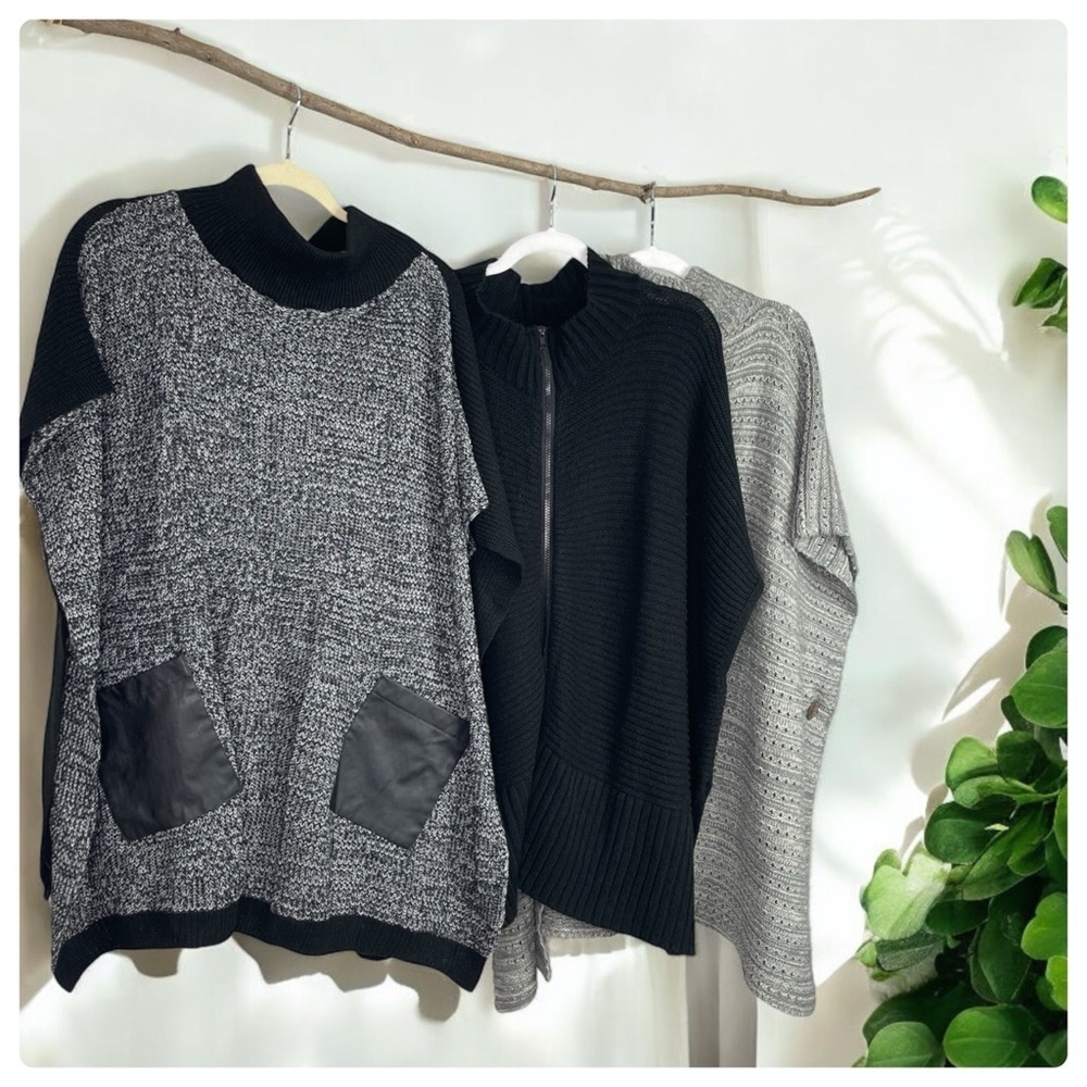Gray and Black Sweater Bundle One Size
